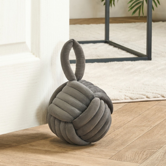 OHS Velvet Rope Doorstop - Grey