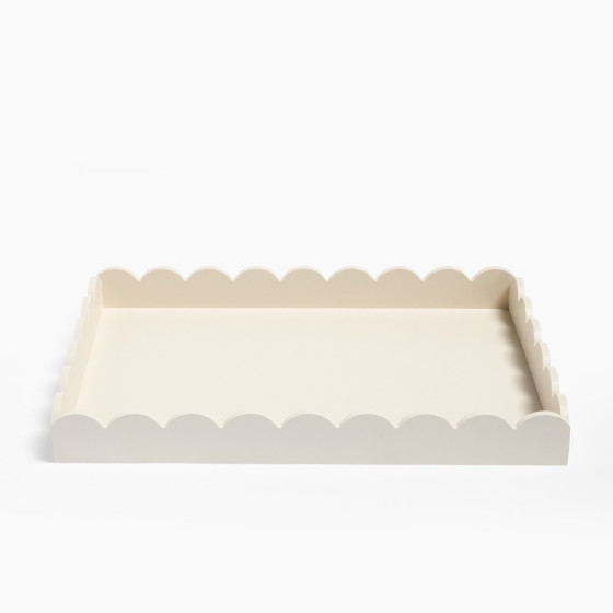 OHS Rectangle Scallop Tray - Cream