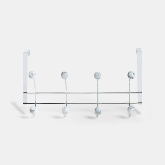 OHS Metal Over Door Hook - White Marble