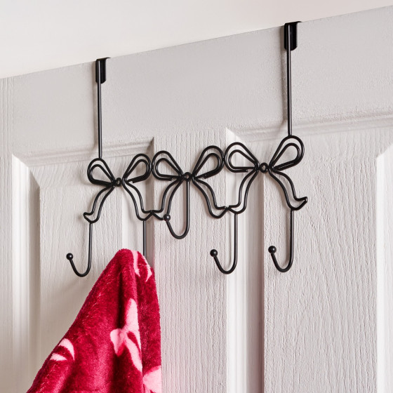 OHS Bow Metal Over Door Hook - Black 