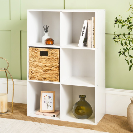 OHS Oslo 6 Cube Storage Unit - White