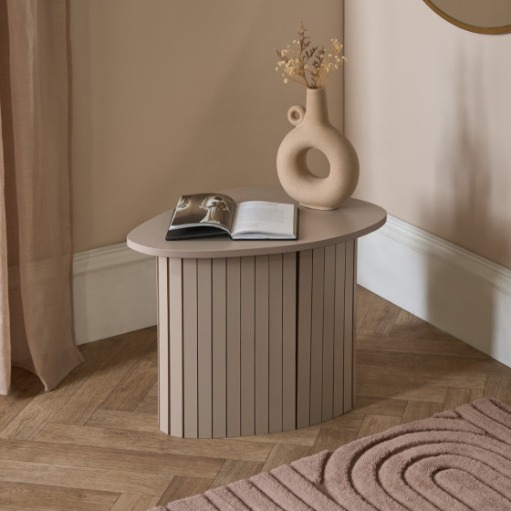 OHS Madison Ribbed Side Table - Natural