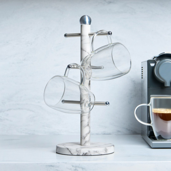 OHS Mug Tree - White Marble