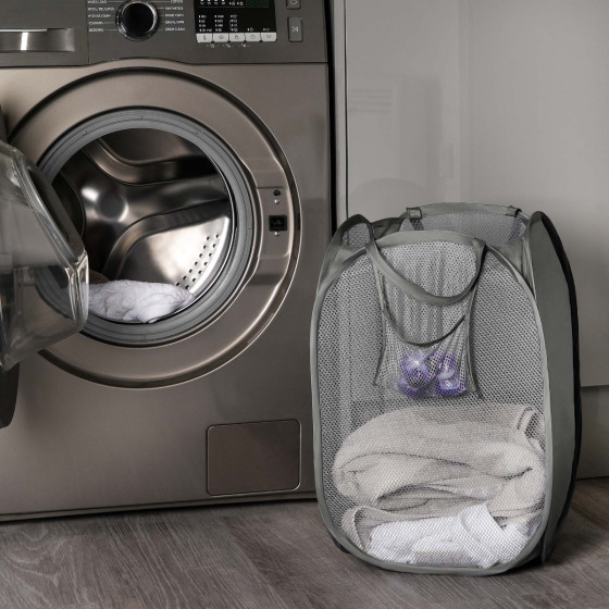 OHS Pop Up Laundry Basket Charcoal