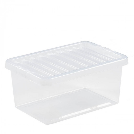 Wham Storage Box & Lid 11 Litre Clear