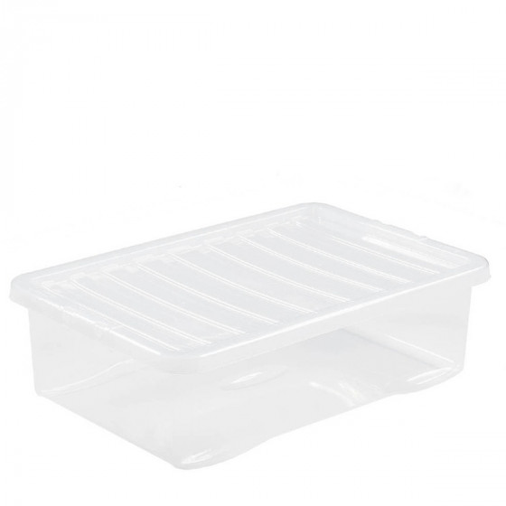 Wham Storage Box & Lid 32 Litre Clear