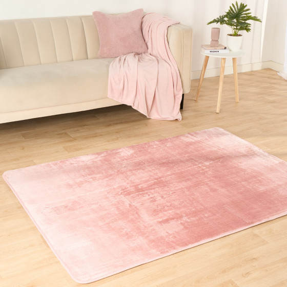 OHS Filled Microplush Rug, Blush Pink 160 x 230cm