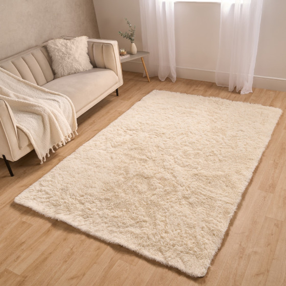OHS Fluffy Rug, Cream - 160 x 230cm