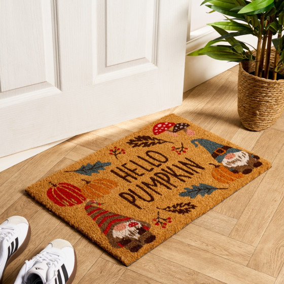 OHS Autumn Print Coir Mat - Brown