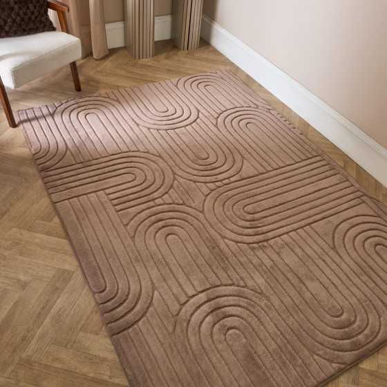 OHS Tufted Arches Rug - Mocha