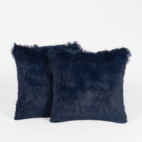 Sienna Fluffy Cushion Covers Navy