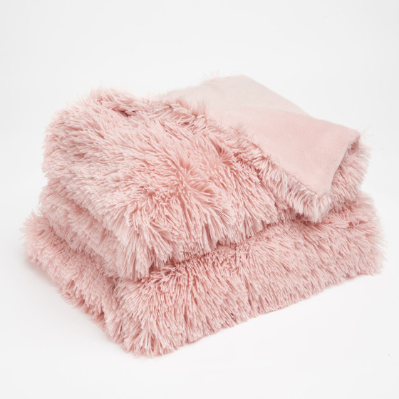 OHS Fluffy Fleece Throw - Blush