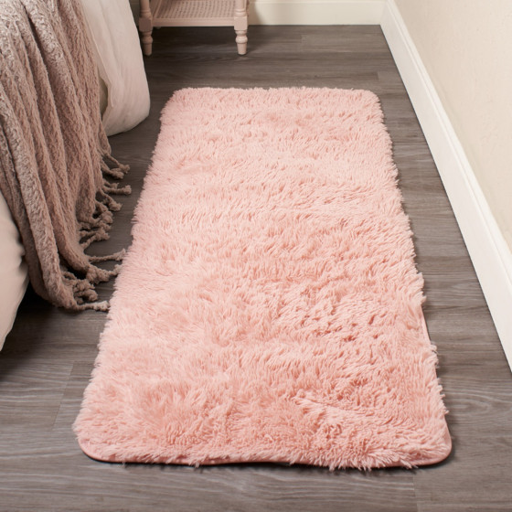 OHS Soft Fluffy Rug Runner - Blush