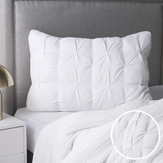OHS Quilted Hotel Pillow - White