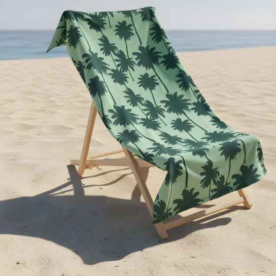 OHS Palm Print Beach Towel - Green