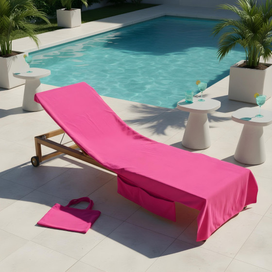 OHS Beach Towel In A Bag - Pink