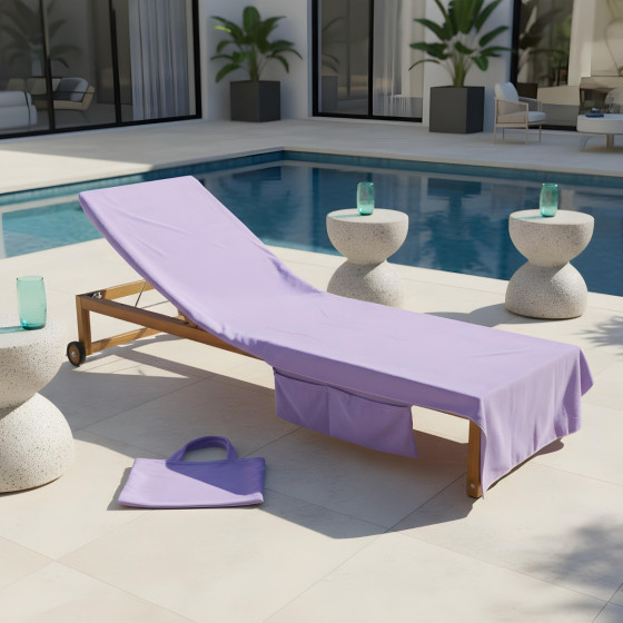 OHS Beach Towel In A Bag - Lilac