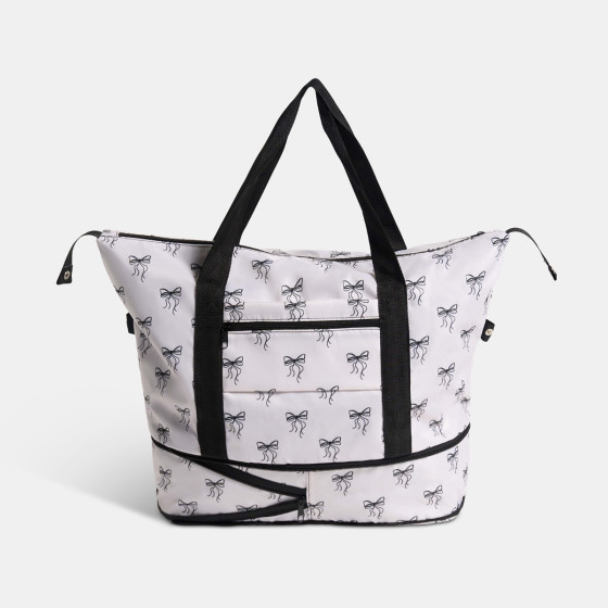 OHS Bow Print Overnight Weekend Travel Bag - Mobochrome