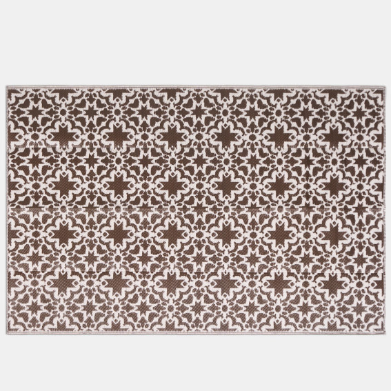 Tile Decal Rug OHS Tile Print Reversible Outdoor Rug - Natural