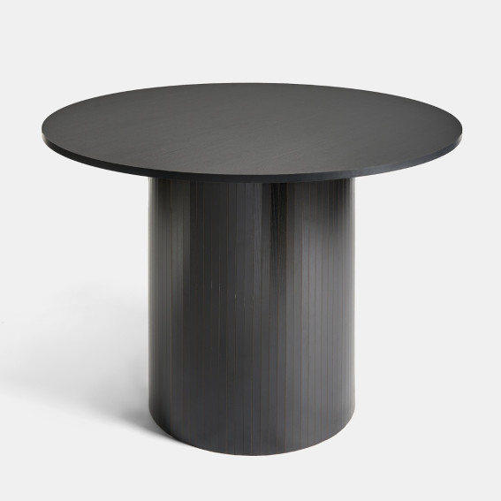 OHS Madison Ribbed Dining Table - Black