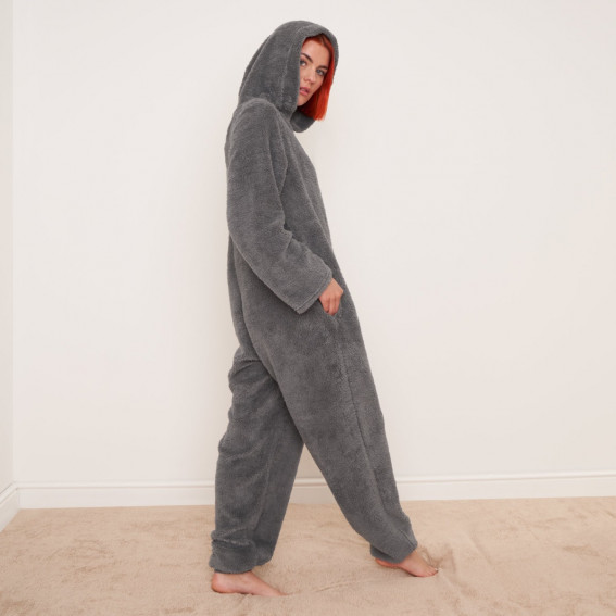 Teddy Fleece Onesie Mit Bärenohren - Kinder Schlafanzug 3-12 Jahre