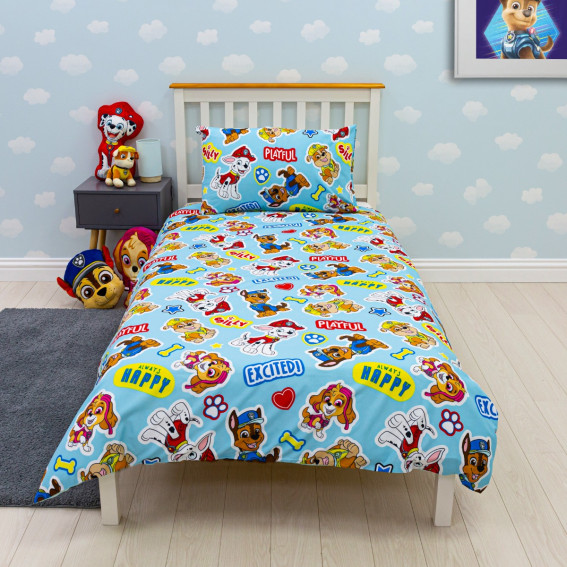 Paw Patrol IMCOOL Reversible Duvet Set - Single Bed, Includes Cover & Pillowcase