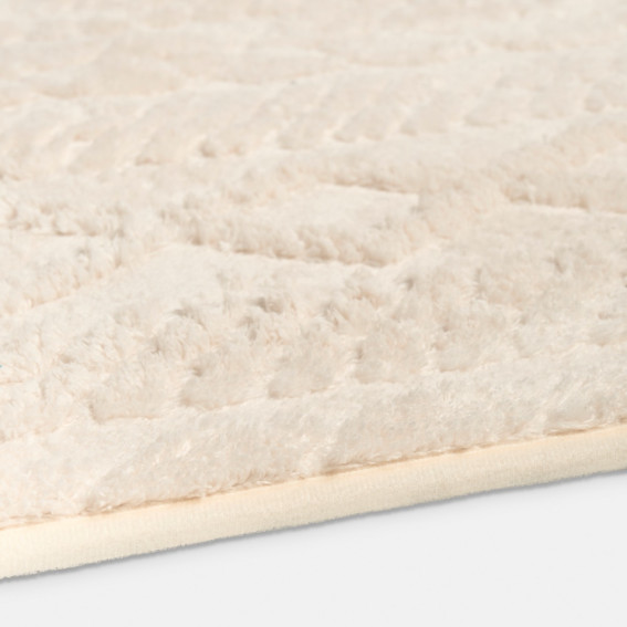 OHS Jacquard Cable Knit Rug - Cream