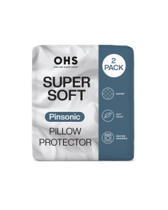 OHS 2 Pack Pinsonic Soft Touch Pillow Protectors - White