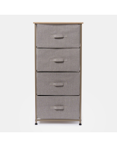 OHS Brooklyn 4 Drawer Fabric Cabinet - Beige 