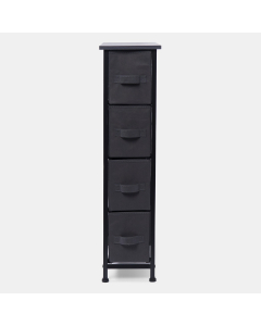 OHS Brooklyn 4 Drawer Narrow Fabric Cabinet - Grey