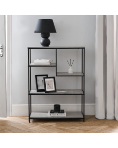 OHS Manhattan Display Shelving Unit - Concrete Effect