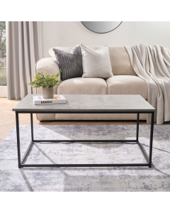 OHS Manhattan Rectangle Coffee Table - Concrete Effect