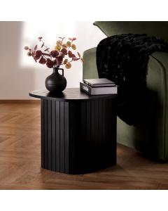 OHS Madison Ribbed Side Table - Black