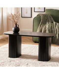 OHS Madison Ribbed Coffee Table - Black