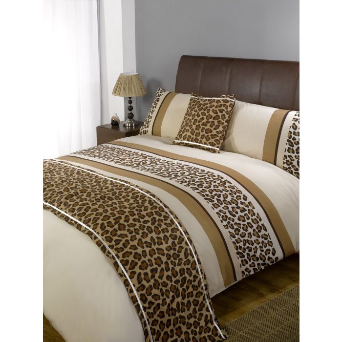 Leopard Bed In A Bag Duvet Cover Set Chocolate