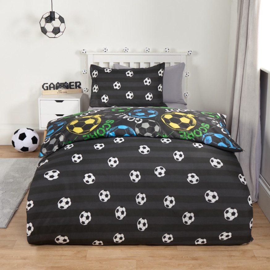 Football Comic Coverless 10.5 Tog Duvet Set, Multi - Single 🇬🇧