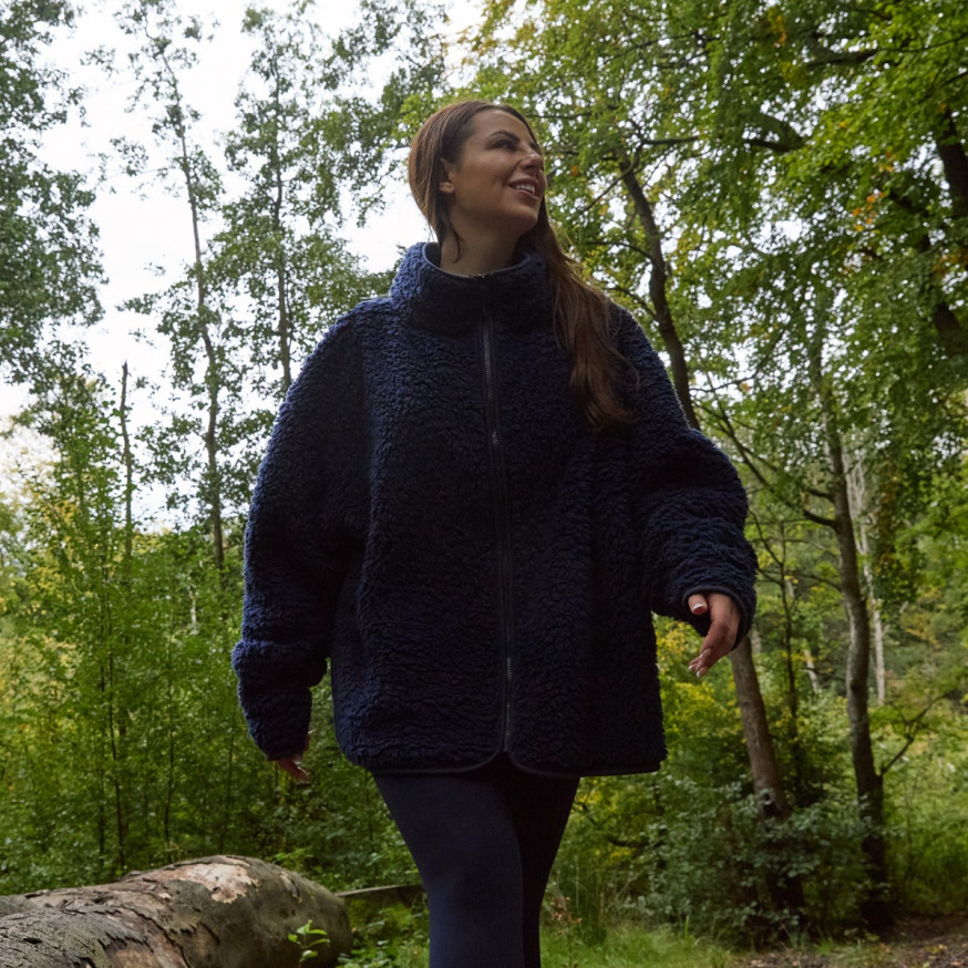thumbnail interactive-video image 1 of Animal Women's Teddy Full Zip Fleece Jacket - Cozy Casual Outdoor Hiking Layer (Model 058398) 1 of 2