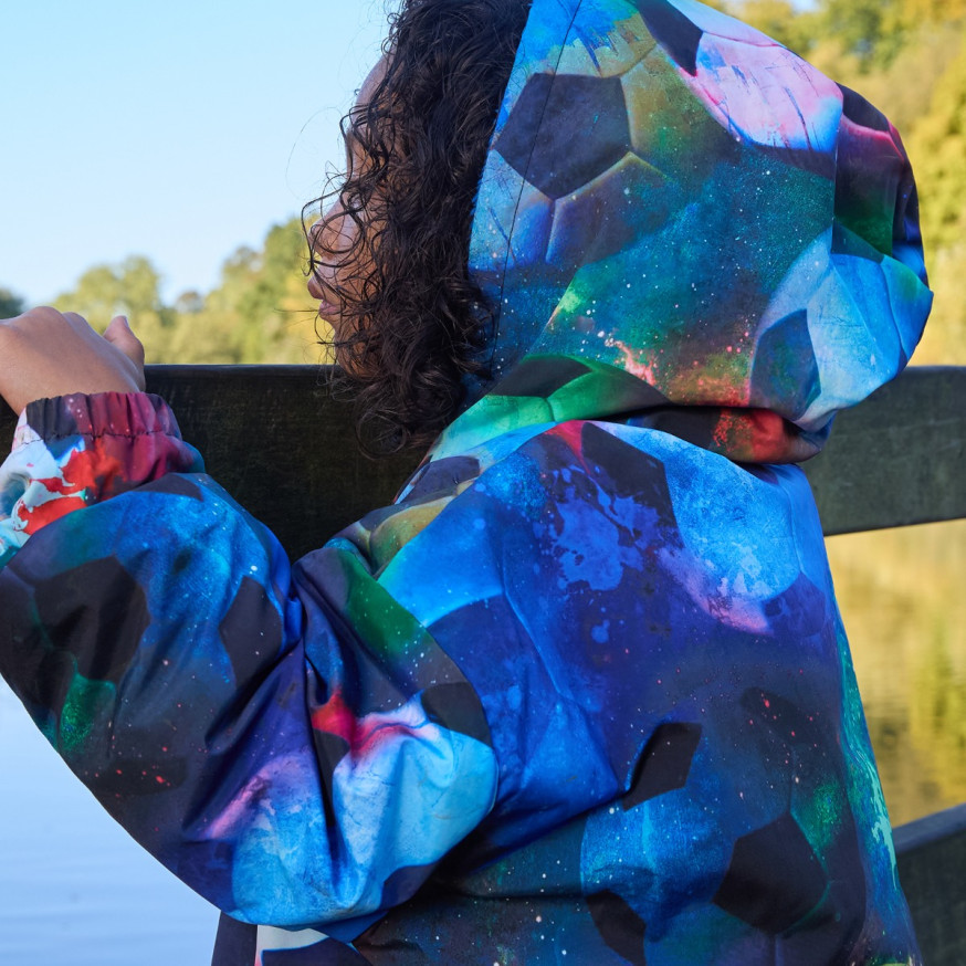 Soccer Robe OHS Kids Water Resistant Football Sherpa Drying Robe - Neon