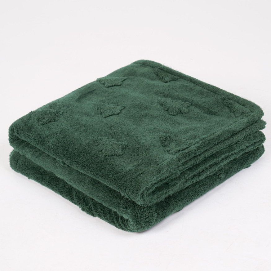 Premium Plush Fleece Throw Teal Green