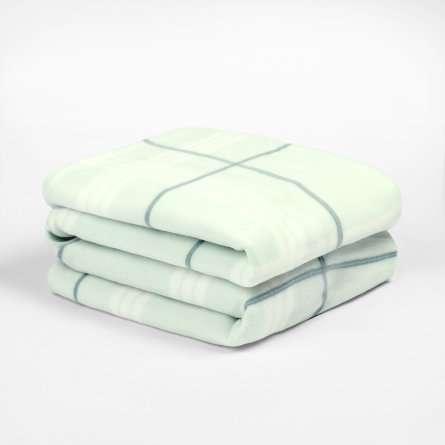 Dreamscene Tartan Check Fleece Throw Duck Egg