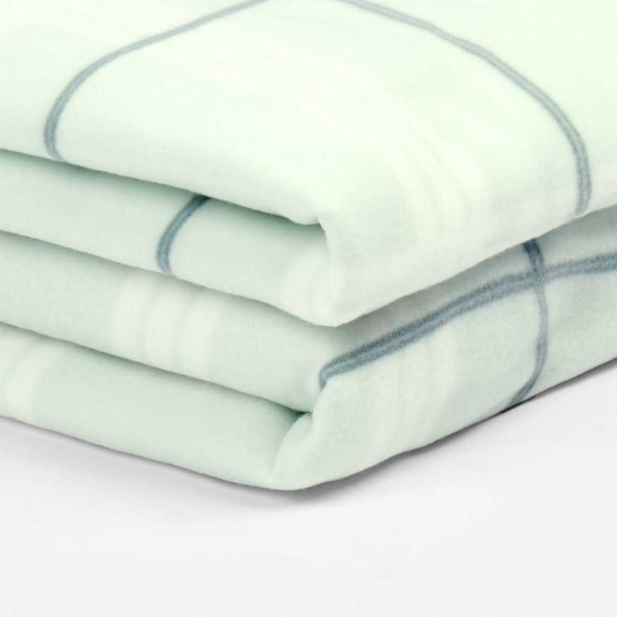 Dreamscene Tartan Check Fleece Throw Duck Egg