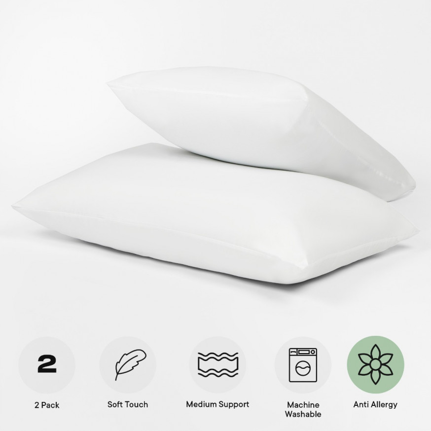 OHS Soft Touch Anti Allergy Pillows White