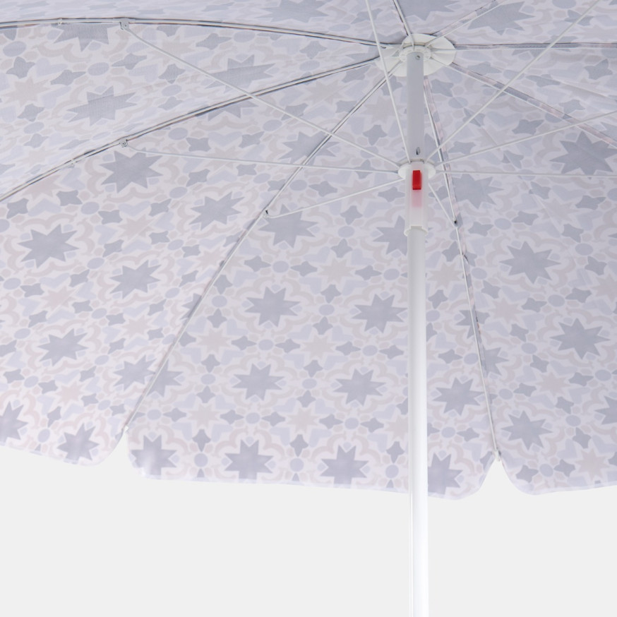 Parasol Cache OHS Tile Print Outdoor Parasol - Natural