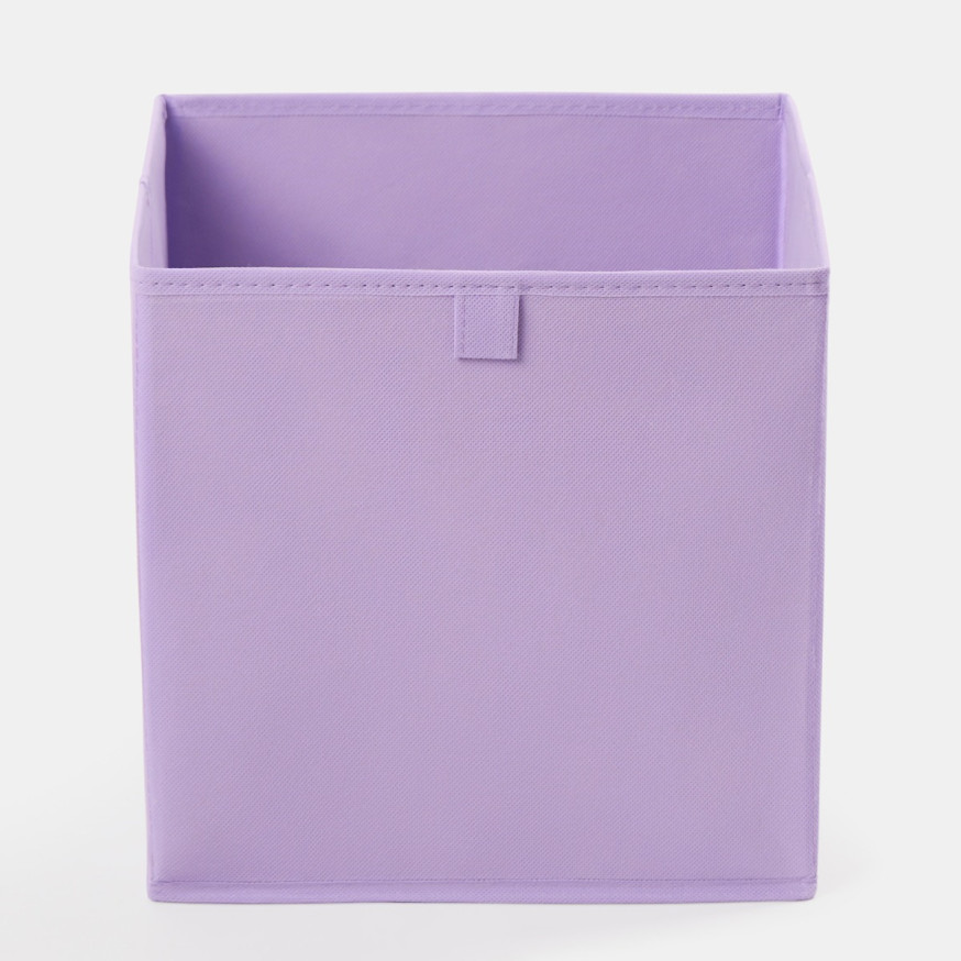 OHS Plain Cube Storage Boxes, Lilac - 2 Pack