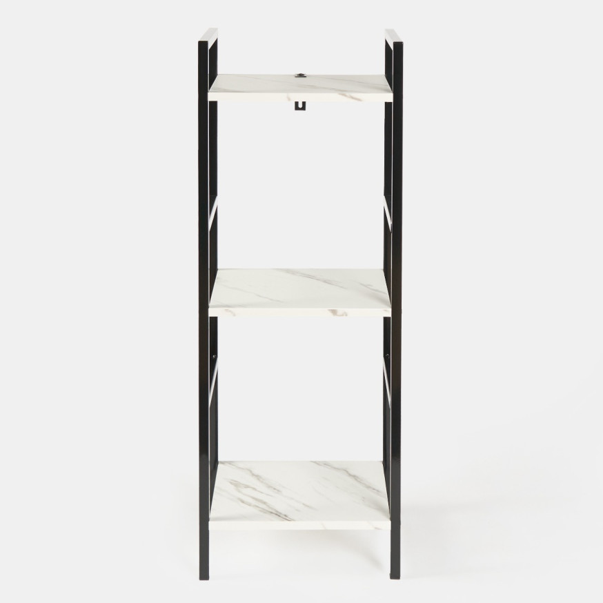 Manhattan Marble Effect 4-Tier Shelving Unit - Black/White 🇬🇧