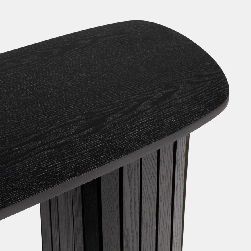 OHS Madison Ribbed Console Table - Black