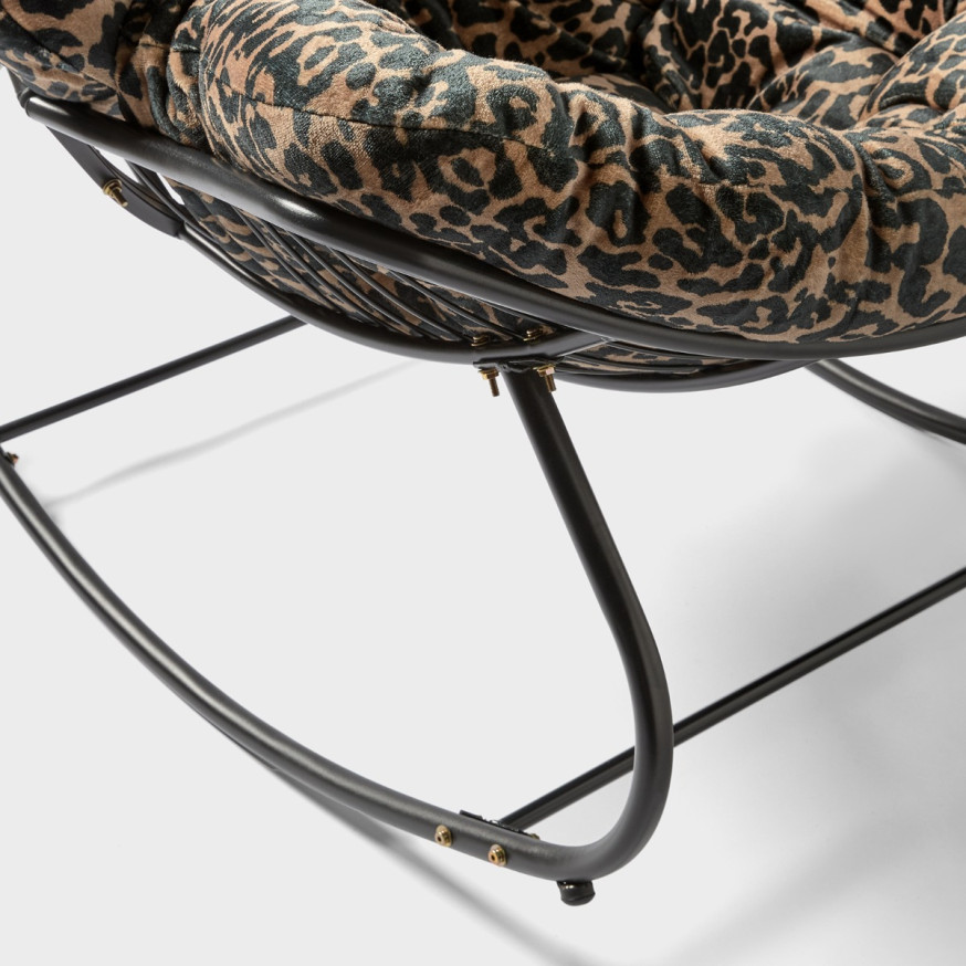Animal Print Rocking Chair OHS Leopard Print Rocking Chair - Natural