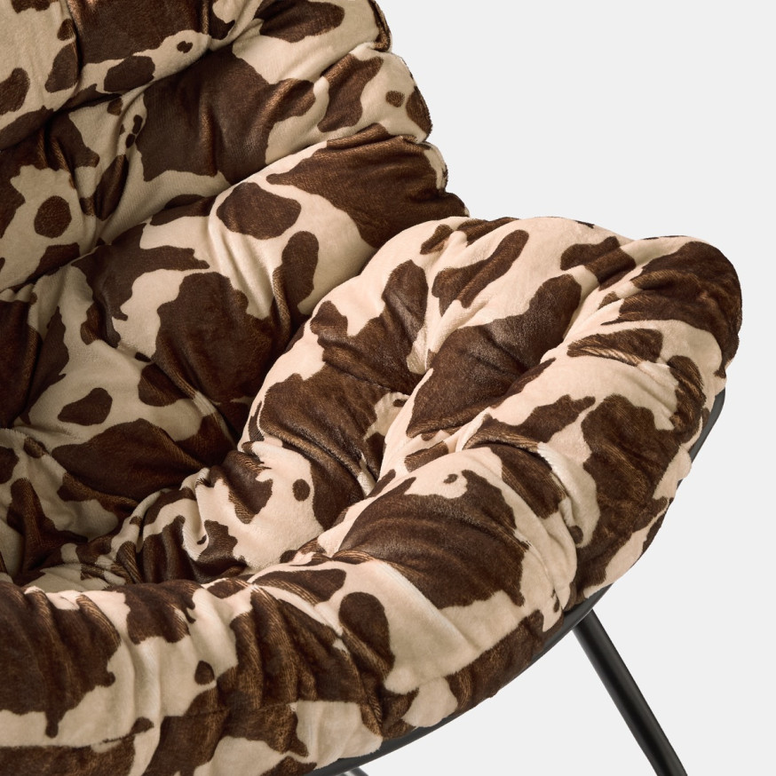 Animal Print Rocking Chair OHS Cow Print Rocking Chair - Natural