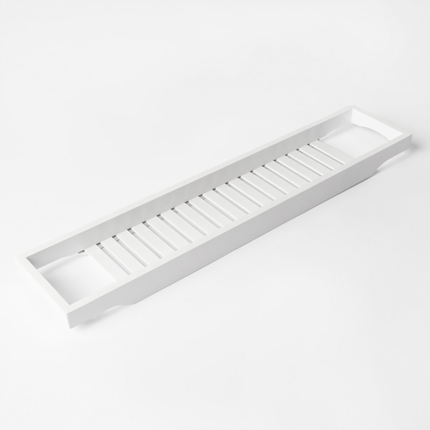 OHS Wooden Bath Rack White