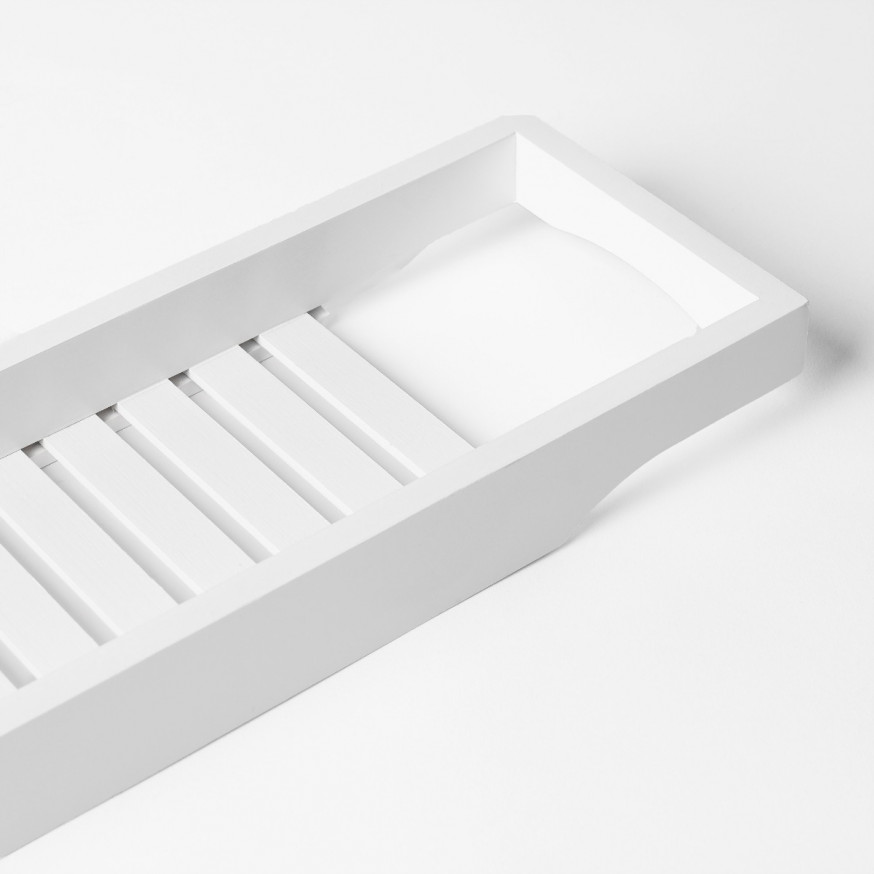 OHS Wooden Bath Rack White